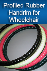 Profiled Rubber Handrim for Wheelchair